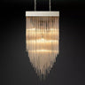 Cascada Blown Glass Square Chandelier 30"