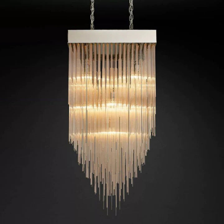 Bronwem Blown Glass Square Chandelier 30'', Luxury Chandelier Lighting