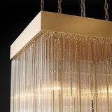 Cascada Blown Glass Square Chandelier 30"