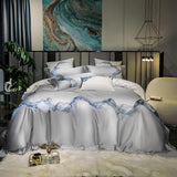 Amber Embroidered Egyptian Cotton Duvet Cover Set Duvet Cover Set - Venetto Design Color 3 / Queen size 4Pcs Venettodesign.com