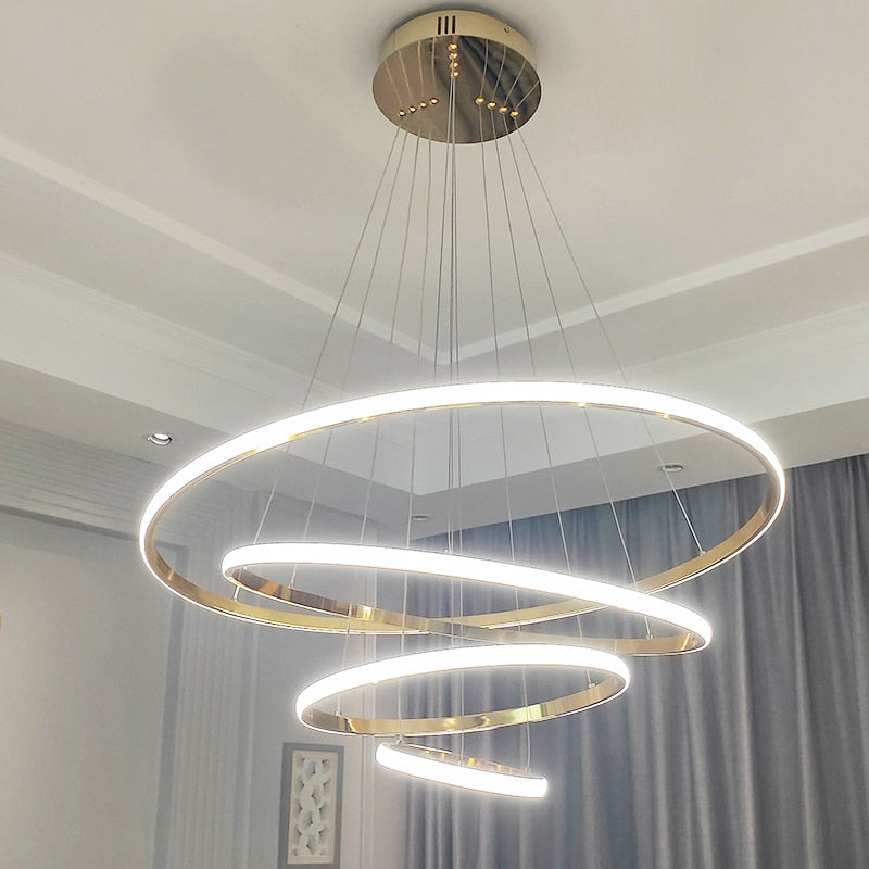 Point Luxury Led Chandelier for Entryway and Dining Room