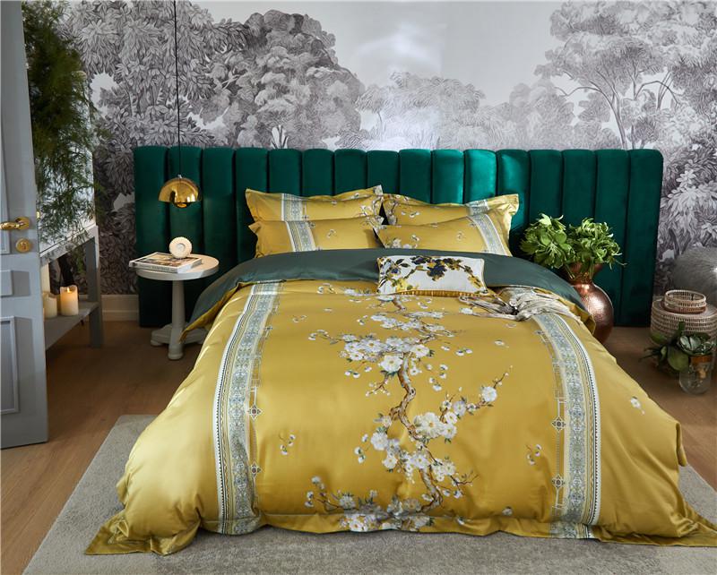 Treviza Botanical Egyptian Cotton Luxury Soft Duvet Cover Set Duvet Cover Set - Point Design Color 1 / King size 4Pcs pointdsgn.com