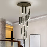 Point Twisted Chandelier For Foyer, Staircase And Entryway