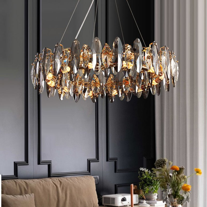 Crystal Drum Chandelier