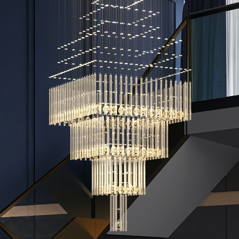 Crystal Hanging Rectangular Chandelier