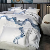 Amber Embroidered Egyptian Cotton Duvet Cover Set