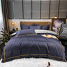 Kaelyn Hotel Trim Egyptian Cotton Hotel Duvet Cover Set Duvet Cover Set - Venetto Design Color 3 / Flat Bed Sheet / Queen size 4Pcs Venettodesign.com