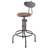 District Eight V19c-b Adjustable Stool in Burnt Brown HGDA144