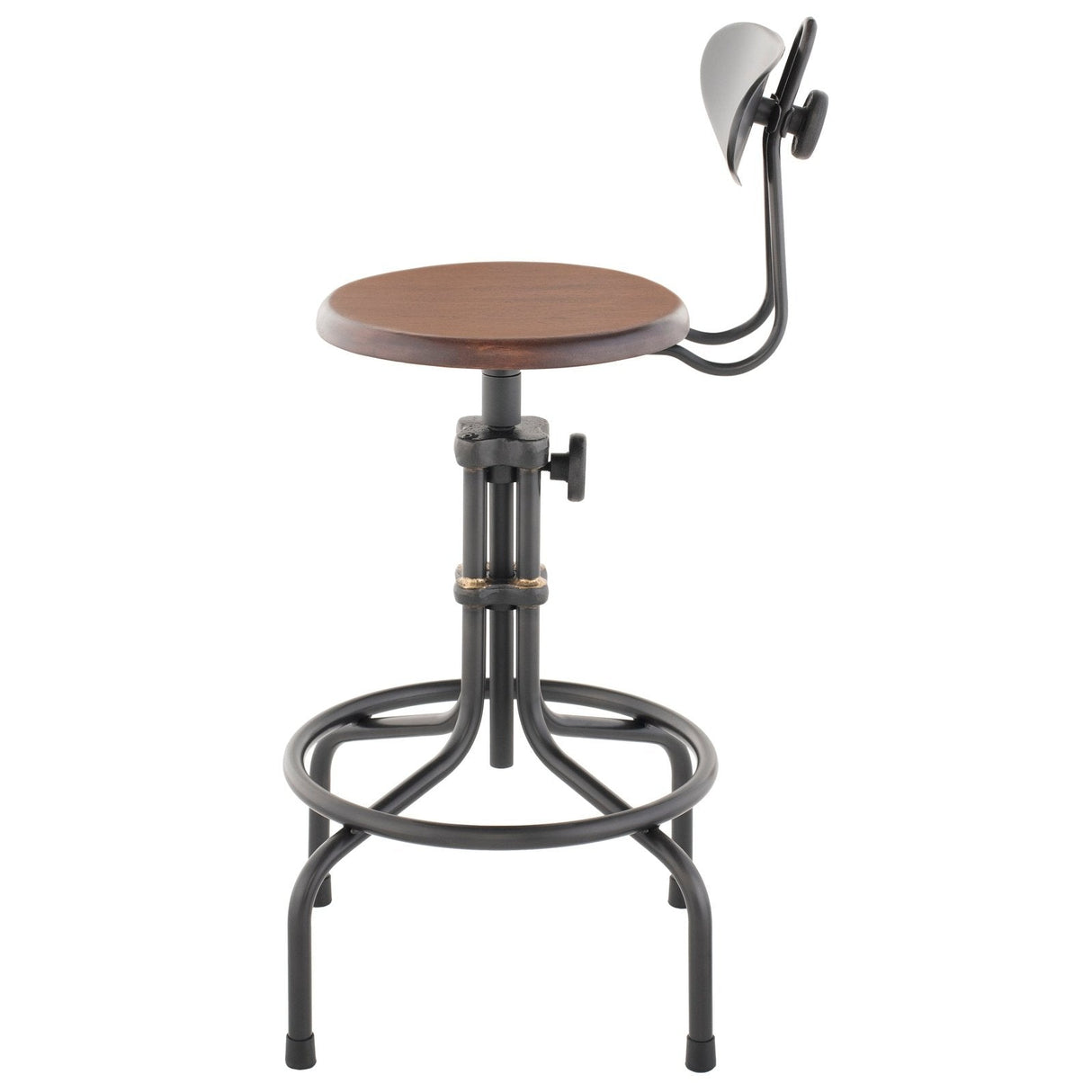 District Eight V19c-b Adjustable Stool in Burnt Brown HGDA144