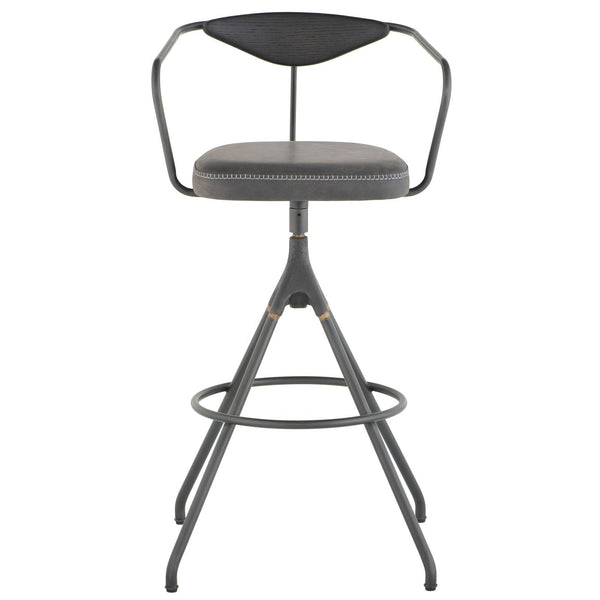 District Eight Akron Bar Stool in Storm Black HGDA565