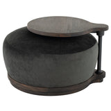 District Eight Orbit Ottoman Chair in Pewter HGDA708