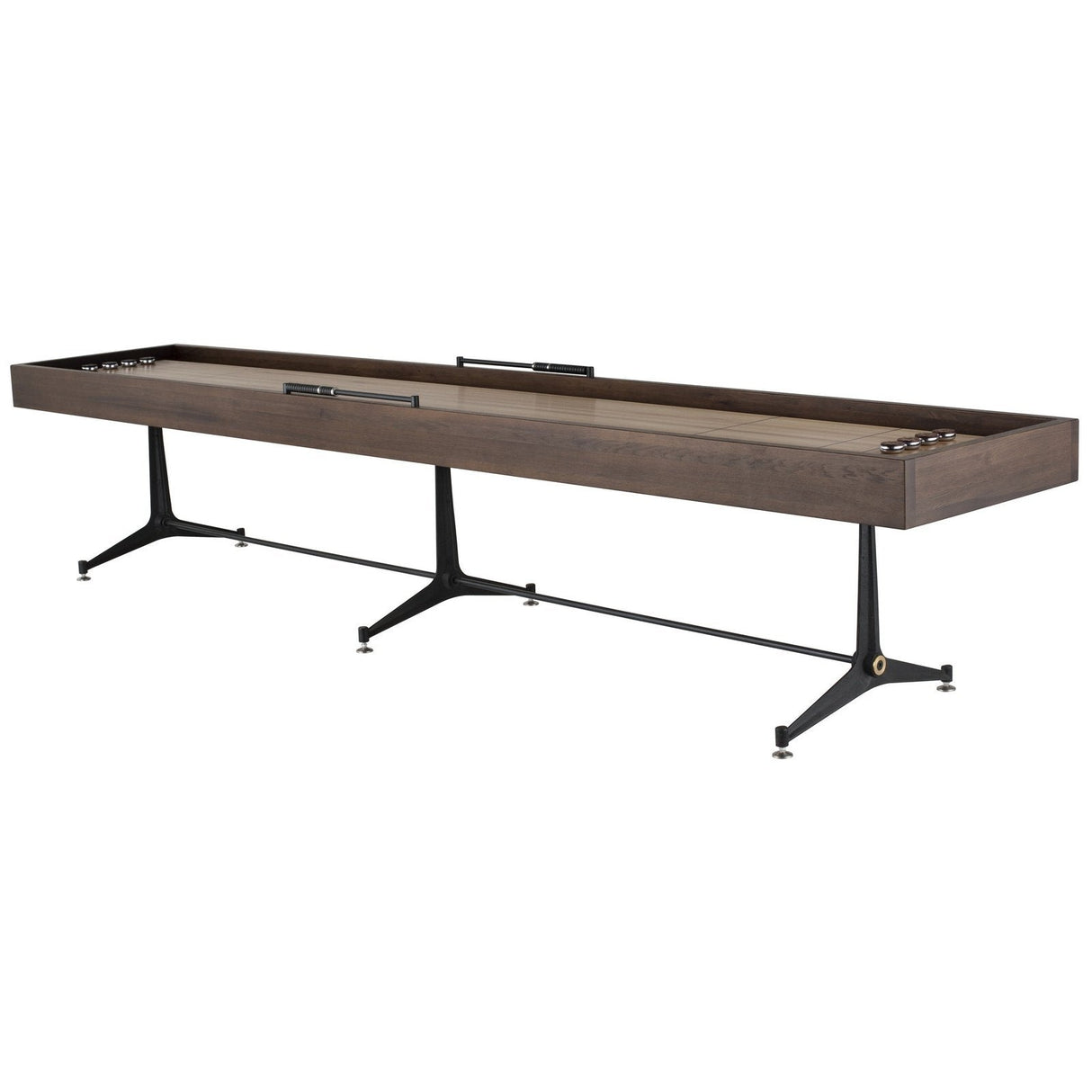 District Eight Shuffleboard Gaming Table in Smoked HGDA717