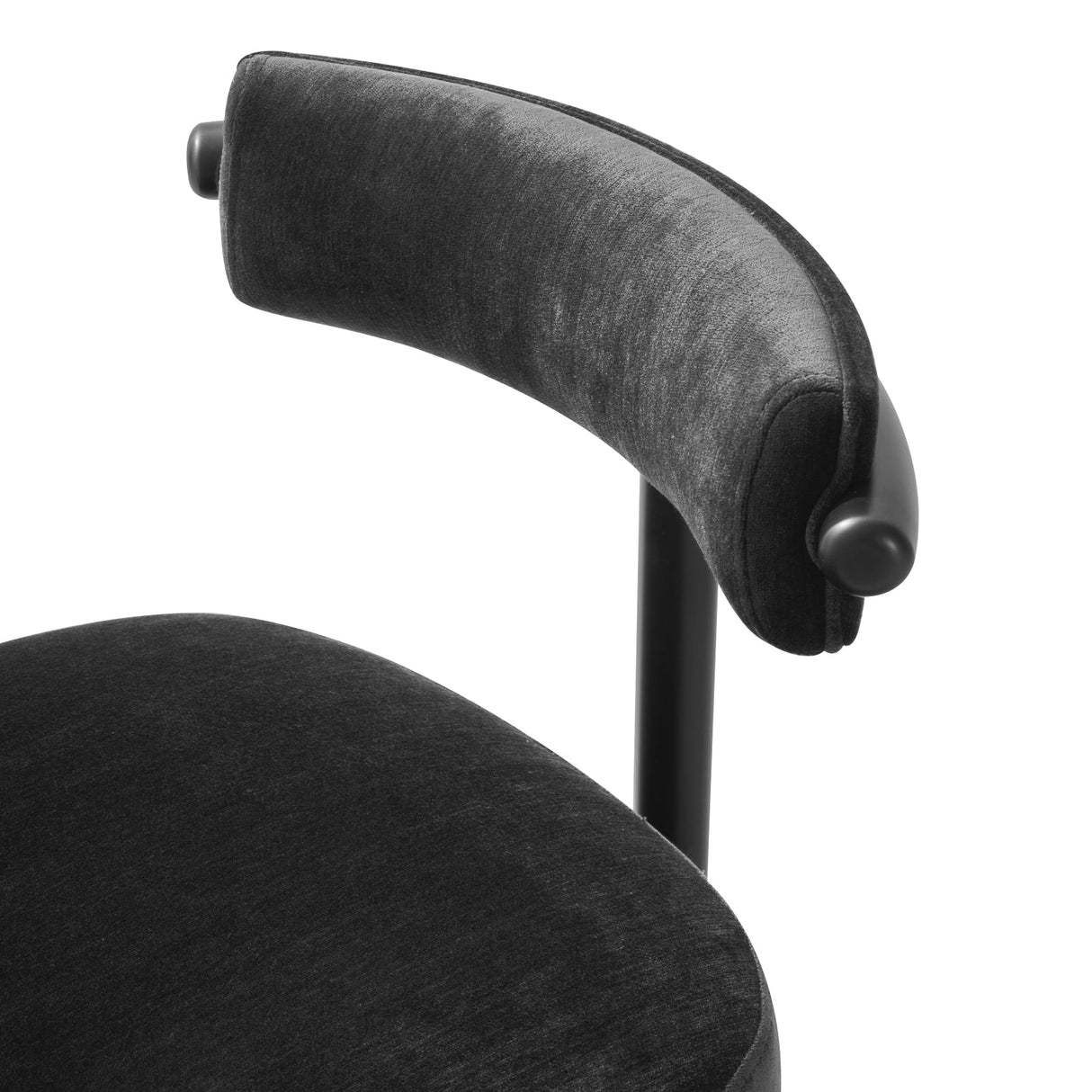 District Eight Loop Dining Chair in Pewter Black HGDA818