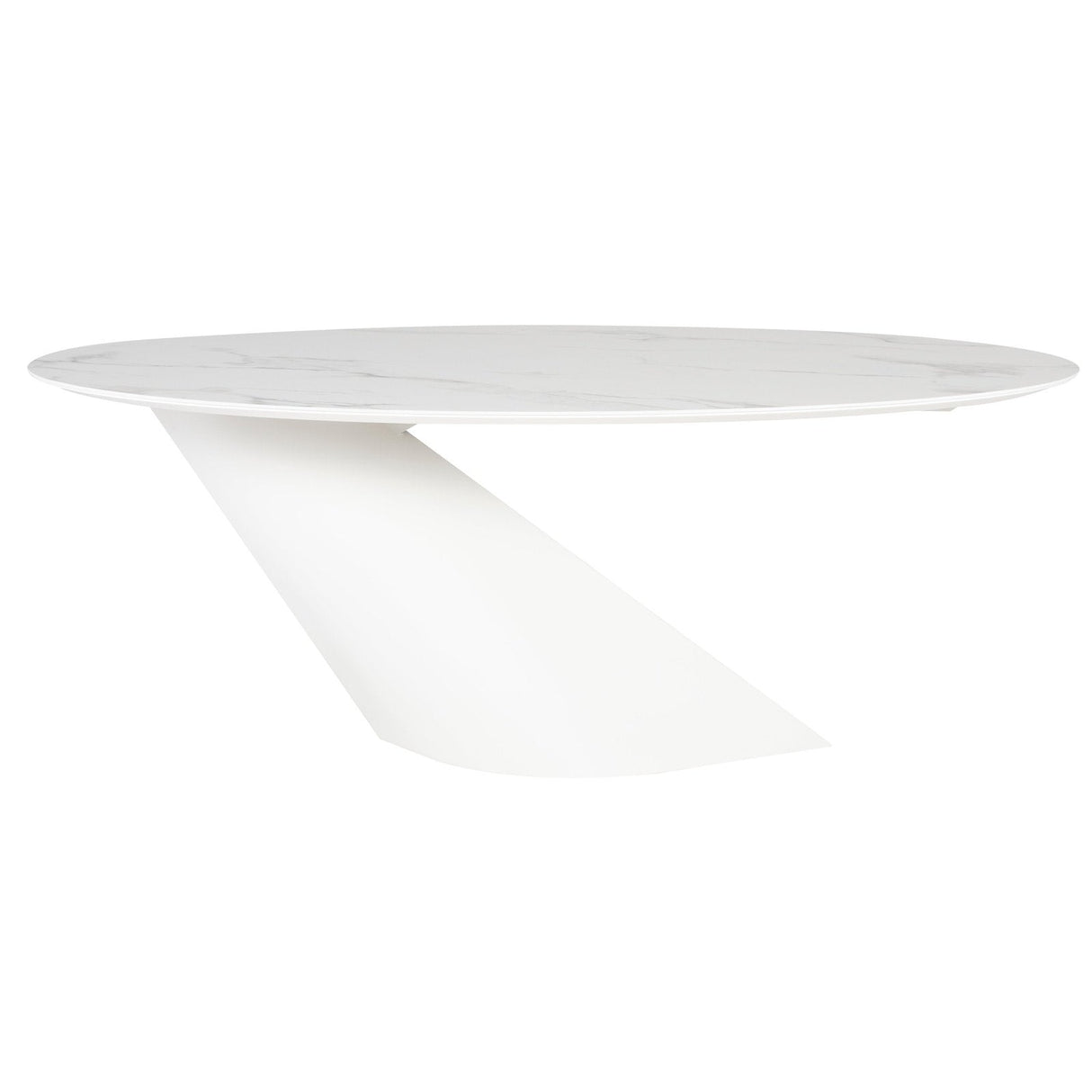 Nuevo Living Oblo 78.8" Dining Table in White HGNE282