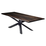 Nuevo Living Oak Matte Couture Dining Table In Seared/Black HGSX195