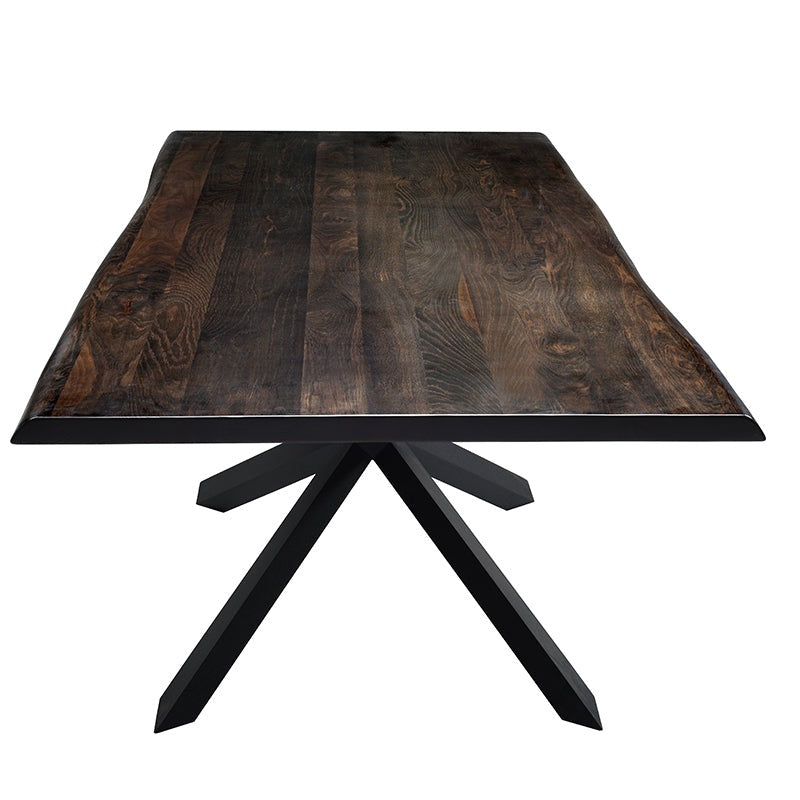 Nuevo Living Oak Matte Couture Dining Table In Seared/Black HGSX195