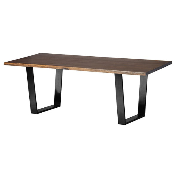 Nuevo Living Versailles 112" Dining Table in Black/Seared HGSX200
