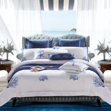 Amellora Egyptian Cotton Embroidered Tribute Silk Duvet Cover Set Duvet Cover Set - Venetto Design King / 4 Pieces Set Venettodesign.com