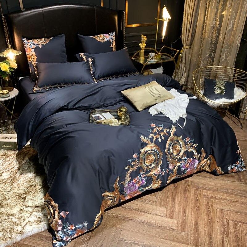 Leroux Egyptian Cotton Premium Embroidery Duvet Cover Set