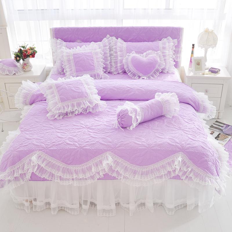 Amani Double-Layered Ruffled Cotton Lace Duvet Cover Set Duvet Cover Set - Point Design Color 4 / 1m Twin size 3Pcs pointdsgn.com