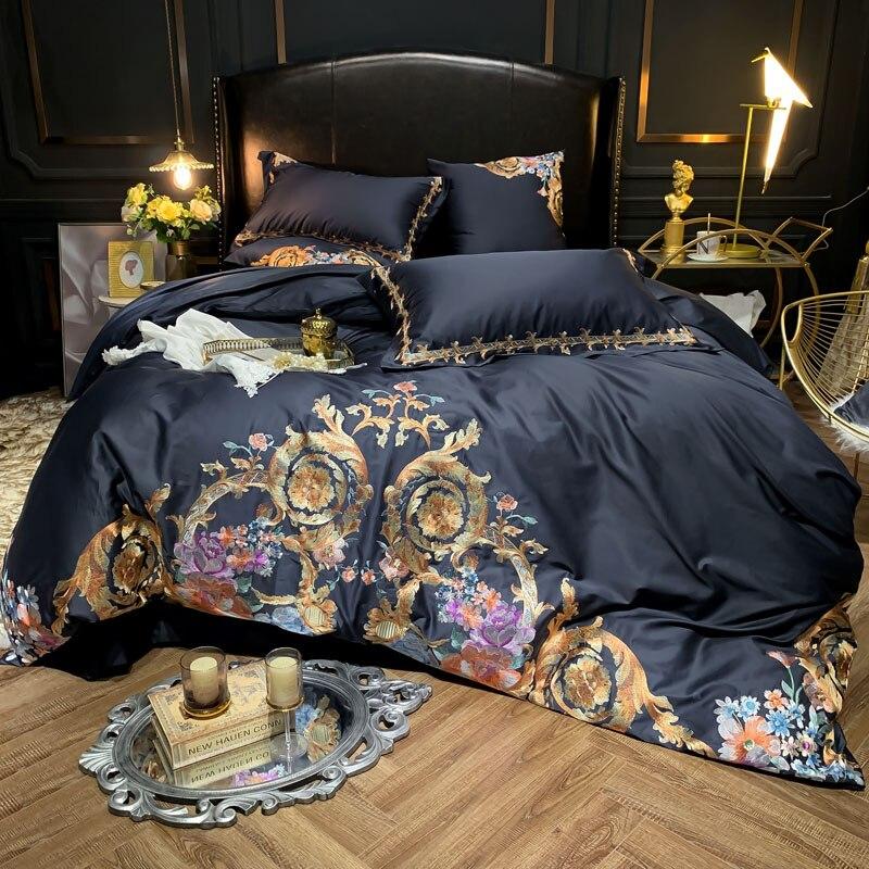 Leroux Egyptian Cotton Premium Embroidery Duvet Cover Set