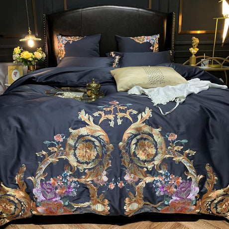 Leroux Egyptian Cotton Premium Embroidery Duvet Cover Set