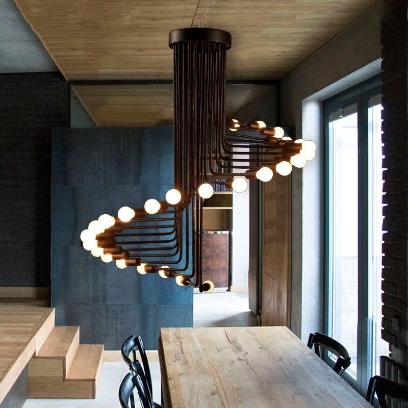 Modern Nordic Spiral Chandelier