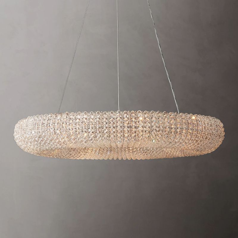 Hala Crystal Clear Round LED Chandelier 32" chandeliers for dining room,chandeliers for stairways,chandeliers for foyer,chandeliers for bedrooms,chandeliers for kitchen,chandeliers for living room Rbrights Clear  