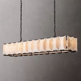 Harson Calcite Rectangular Chandelier 74"