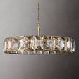 Harson Crystal Round Chandelier 60" chandeliers for dining room,chandeliers for stairways,chandeliers for foyer,chandeliers for bedrooms,chandeliers for kitchen,chandeliers for living room Rbrights Lacquered Burnished Brass  