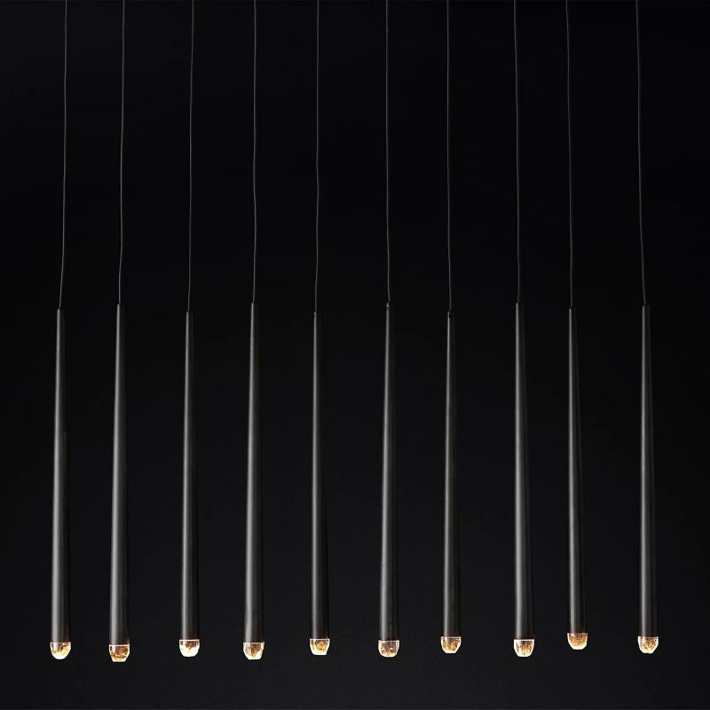 Harley Modern Linear Chandelier 48" chandeliers for dining room,chandeliers for stairways,chandeliers for foyer,chandeliers for bedrooms,chandeliers for kitchen,chandeliers for living room Rbrights Matte Black  