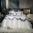 Amber Embroidered Egyptian Cotton Duvet Cover Set Duvet Cover Set - Venetto Design Color 1 / Queen size 4Pcs Venettodesign.com