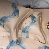 Amber Embroidered Egyptian Cotton Duvet Cover Set