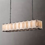 HARLOY Calcite Rectangular Chandelier 62"