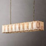 HARLOY Calcite Rectangular Chandelier 62"