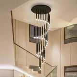 Point Twisted Chandelier For Foyer, Staircase And Entryway