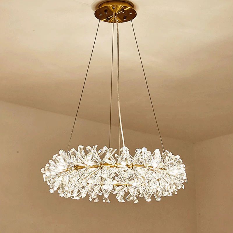 Isaber Ring Crystal Chandelier chandeliers for dining room,chandeliers for stairways,chandeliers for foyer,chandeliers for bedrooms,chandeliers for kitchen,chandeliers for living room Rbrights Small 23.62"D  