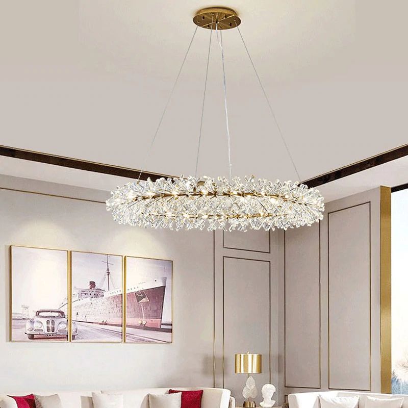 Isaber Ring Crystal Chandelier chandeliers for dining room,chandeliers for stairways,chandeliers for foyer,chandeliers for bedrooms,chandeliers for kitchen,chandeliers for living room Rbrights Large 39.37"D  