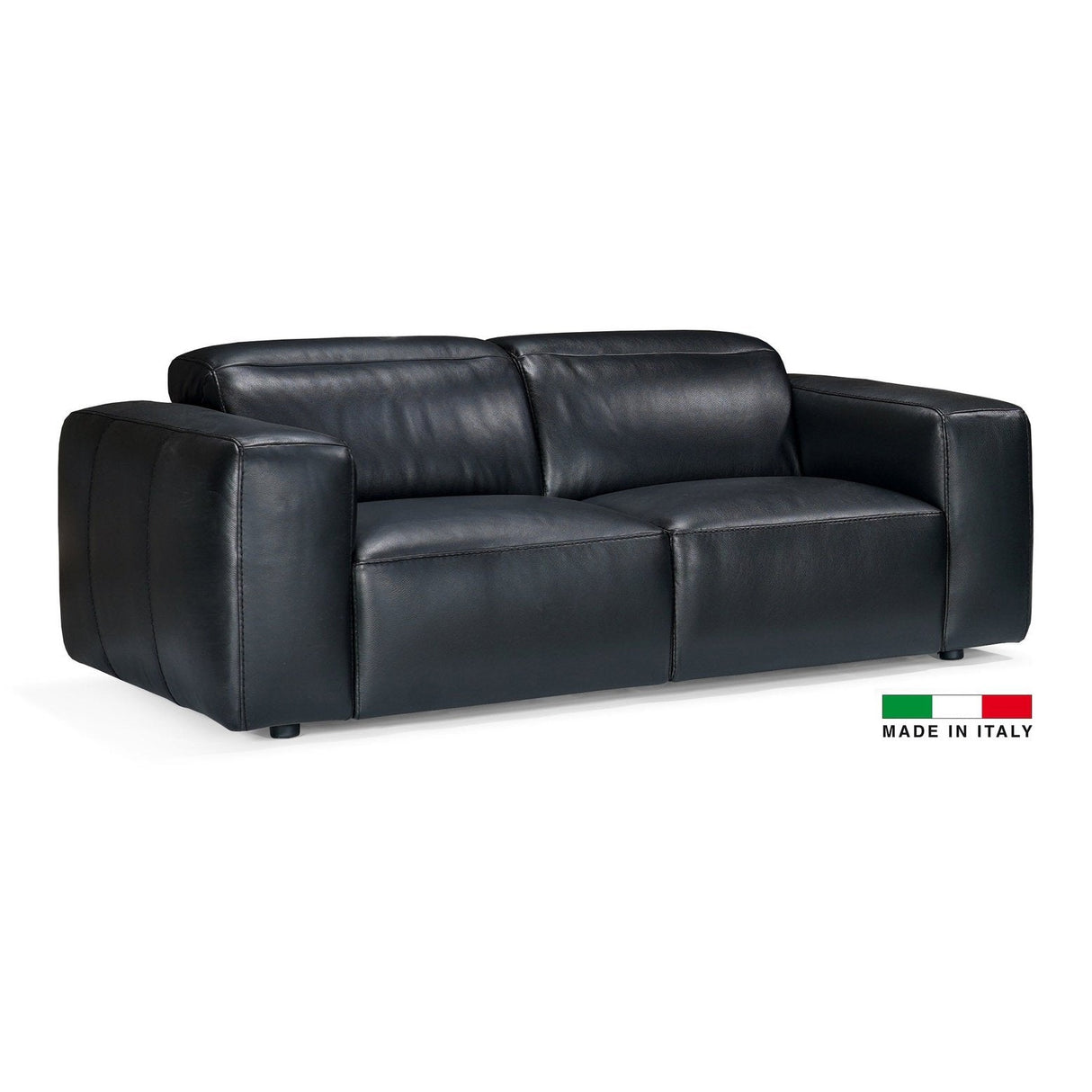 Bellini Modern Living Jacklyn Loveseat Black .52851 Italian Leather Jacklyn LS BLK