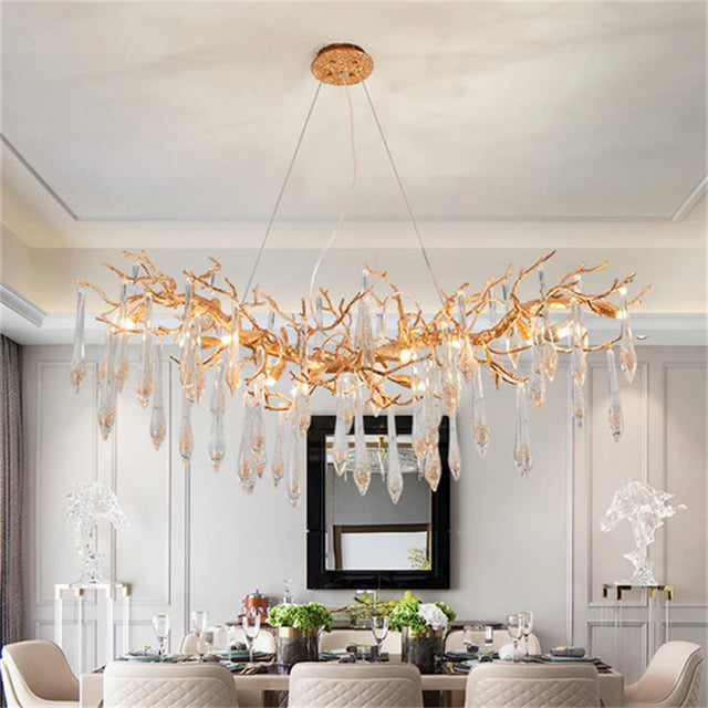 Jana Postmodern Crystal Creative Branch Chandelier chandeliers for dining room,chandeliers for stairways,chandeliers for foyer,chandeliers for bedrooms,chandeliers for kitchen,chandeliers for living room Rbrights 39.37"L  