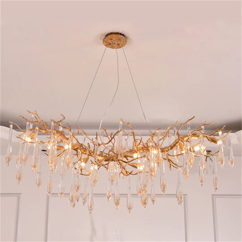 Jana Postmodern Crystal Creative Branch Chandelier