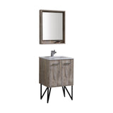 KubeBath Bosco Single Modern Bathroom Vanity w/ Quartz Countertop