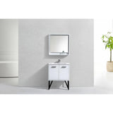 KubeBath Bosco Single Modern Bathroom Vanity w/ Quartz Countertop - Sea & Stone Bath