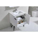 KubeBath Bosco Single Modern Bathroom Vanity w/ Quartz Countertop