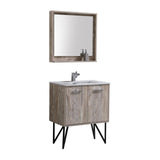 KubeBath Bosco Single Modern Bathroom Vanity w/ Quartz Countertop