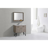 KubeBath Bosco Single Modern Bathroom Vanity w/ Quartz Countertop