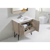 KubeBath Bosco Single Modern Bathroom Vanity w/ Quartz Countertop