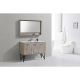 KubeBath Bosco Single Modern Bathroom Vanity w/ Quartz Countertop