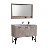 KubeBath Bosco Single Modern Bathroom Vanity w/ Quartz Countertop