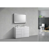 KubeBath Milano Double Sink Modern Bathroom Vanity